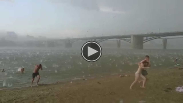 This Freak Hailstorm Looks More Like The End Of The World.