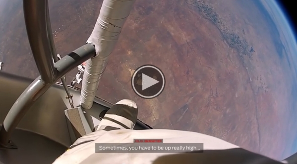 World Record Freefall – 24 Miles, From The Edge Of Space. Amazing!