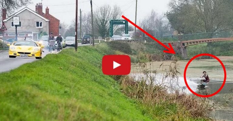 This Guy Willingly Got Dragged By A Ferrari At High Speed. It’s Horrifying